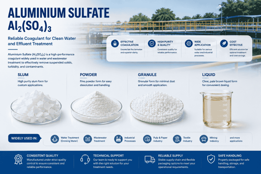 Aluminum Sulfate (Alum Powder 17% & Liquid 8%)